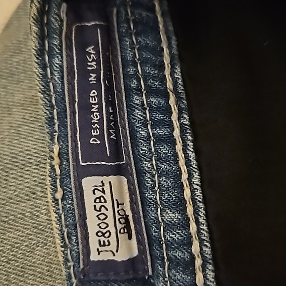 MISS ME Lace JE8005B2L Bootcut Light Wash Lowrise Jeans - Picture 5 of 11